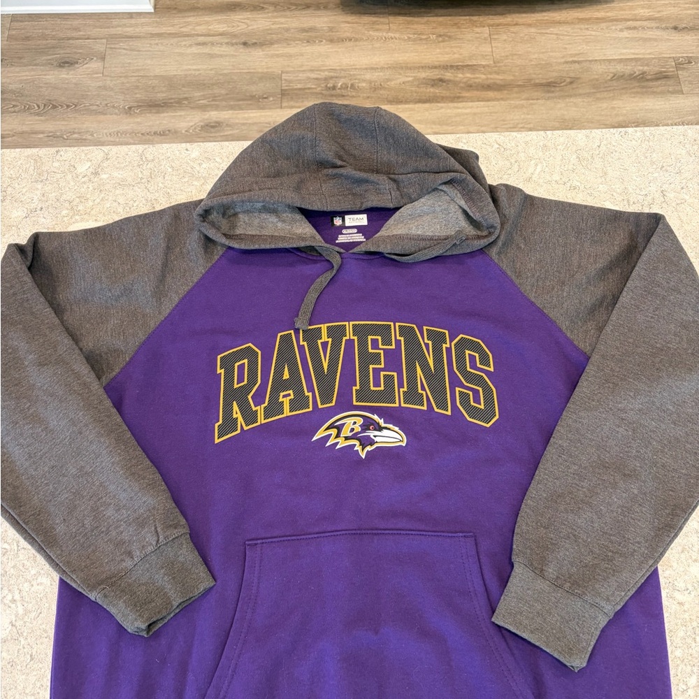 Baltimore Ravens NFL Apparel Purple and Gray  Hoodie-XL - Picture 2 of 6